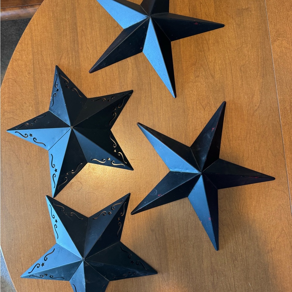 Black Metal Star Wall Decor Set